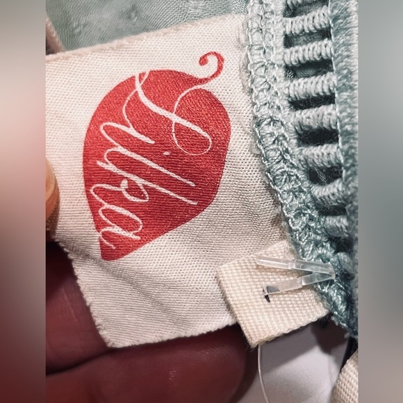 ANTHROPOLOGIE Lilka Womens Mint Green Halsey Embroidered Wide Leg Jumpsuit Large - Picture 14 of 15